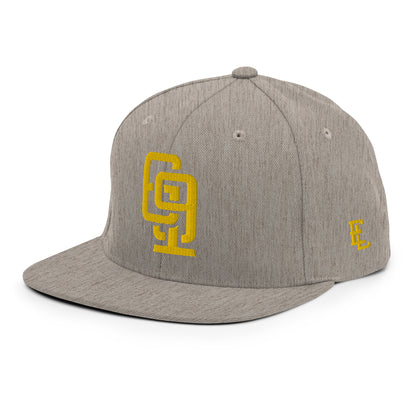 "619" Wool Blend Snapback | E Luna Brand ESSENTIAL | 2 Gold Thread Logos