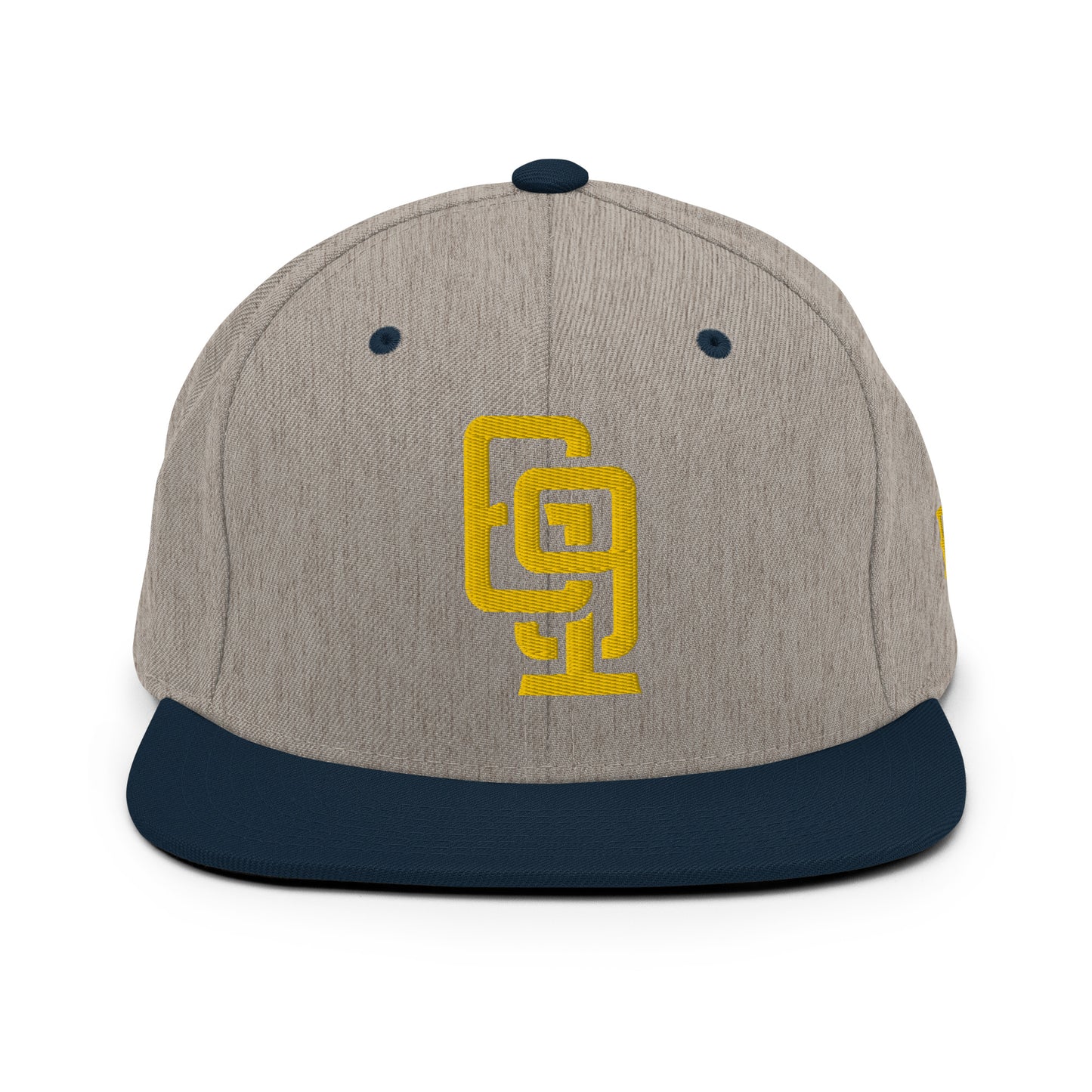 "619" Wool Blend Snapback | E Luna Brand ESSENTIAL | 2 Gold Thread Logos