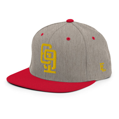 "619" Wool Blend Snapback | E Luna Brand ESSENTIAL | 2 Gold Thread Logos