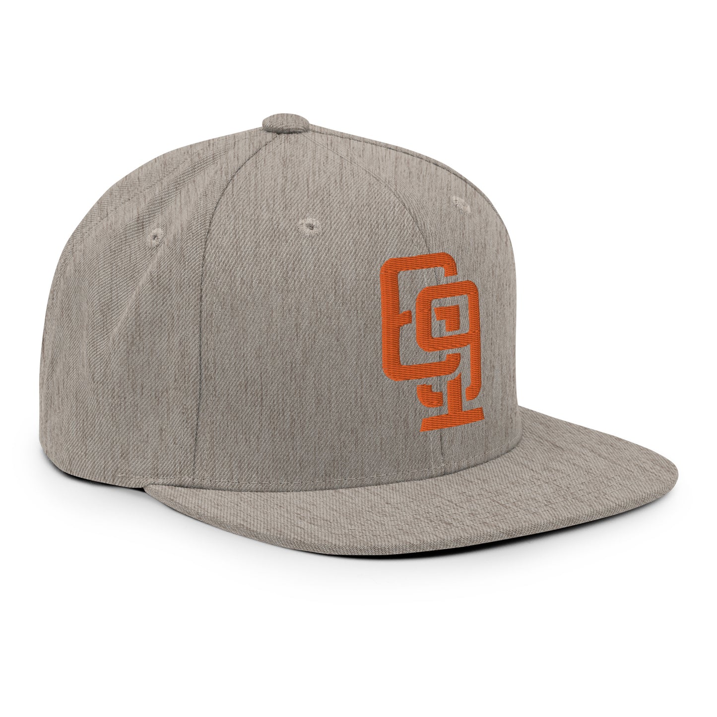 "619" Wool Blend Snapback | E Luna Brand ESSENTIAL | 2 Orange Thread Logos