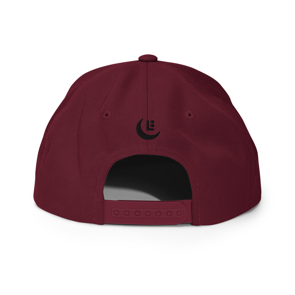 "SAN" Wool Blend Snapback | E Luna Brand PREMIUM | 4 Black Thread Logos | 3D Puff Edition