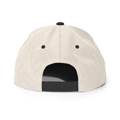 "LOS" Wool Blend Snapback | E Luna Brand ESSENTIAL | 2 White Thread Logos