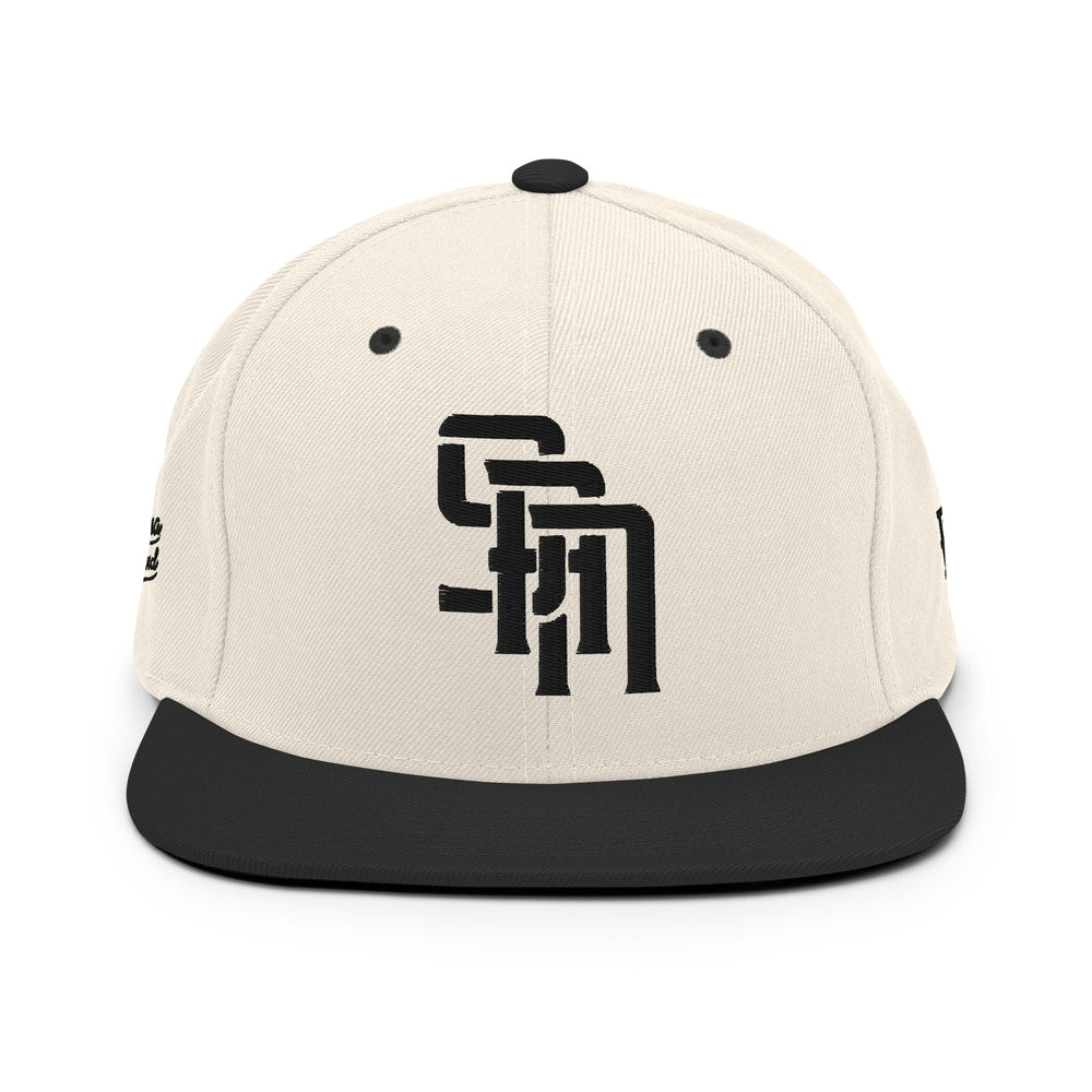 "SAN" Wool Blend Snapback | E Luna Brand PREMIUM | 4 Black Thread Logos | 3D Puff Edition