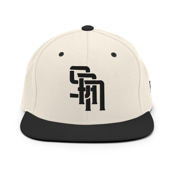 Boné de Lã "SAN" com Fecho Ajustável | E Luna Brand SELECT | 3 Logos Bordados em Preto | Edição 3D Puff
