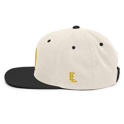 "619" Wool Blend Snapback | E Luna Brand ESSENTIAL | 2 Gold Thread Logos