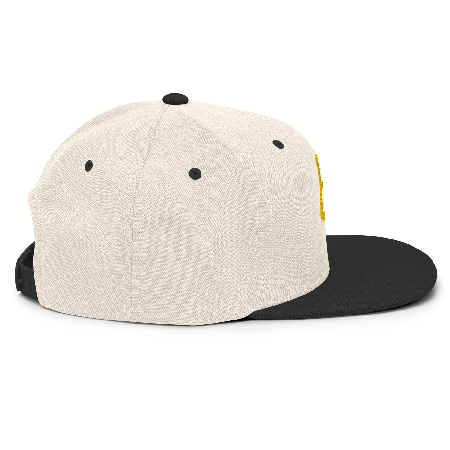 "619" Wool Blend Snapback | E Luna Brand ESSENTIAL | 2 Gold Thread Logos