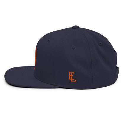 "619" Wool Blend Snapback | E Luna Brand ESSENTIAL | 2 Orange Thread Logos