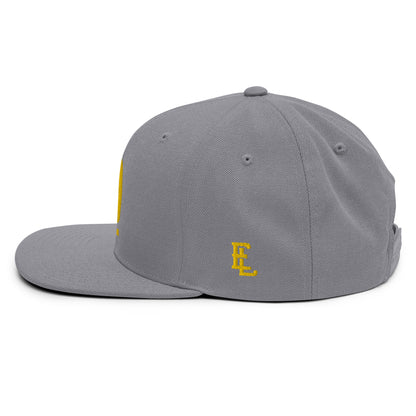 "619" Wool Blend Snapback | E Luna Brand ESSENTIAL | 2 Gold Thread Logos