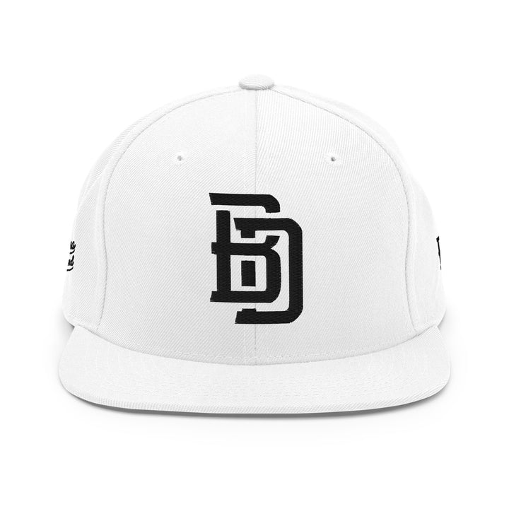 "BD" Wool Blend Snapback | E Luna Brand PREMIUM | 4 Black Thread Logos | 3D Puff Edition