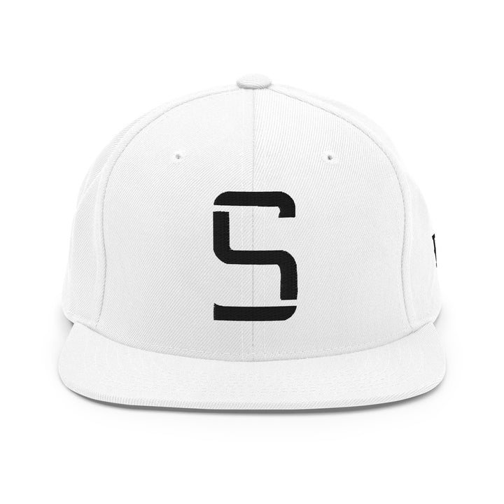 "S" Wool Blend Snapback | E Luna Brand ESSENTIAL | 2 Black Thread Logos | 3D Puff Edition