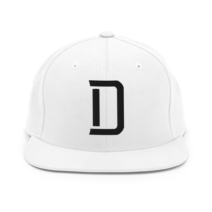 "D" Wool Blend Snapback | E Luna Brand CLASSIC | 1 Black Thread Logo | 3D Puff Edition