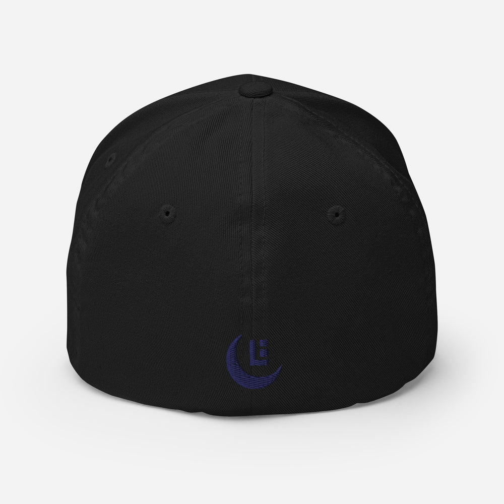 Gorra de sarga estructurada "SAN" | E Luna Brand PREMIUM | 4 logotipos de hilo azul marino | Edición 3D Puff