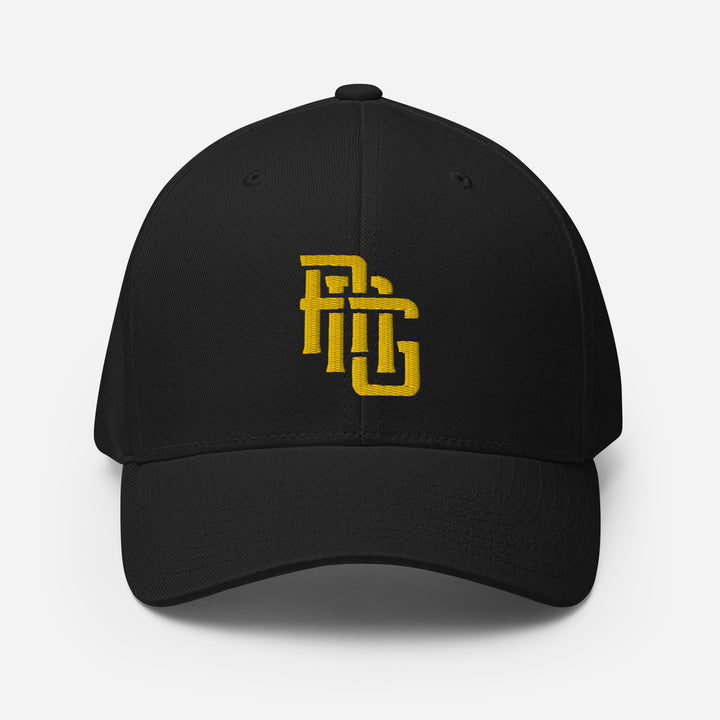 "ANG" Structured Twill Cap | E Luna Brand ESSENTIAL | 2 Gold Thread Logos