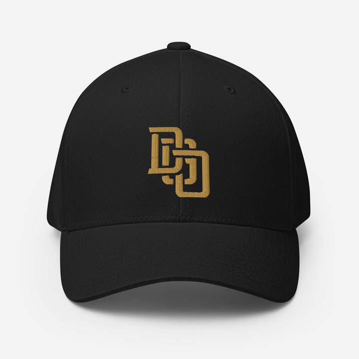 "DGO" Structured Twill Cap | E Luna Brand SELECT | 3 Old Gold Thread Logos | 3D Puff Edition