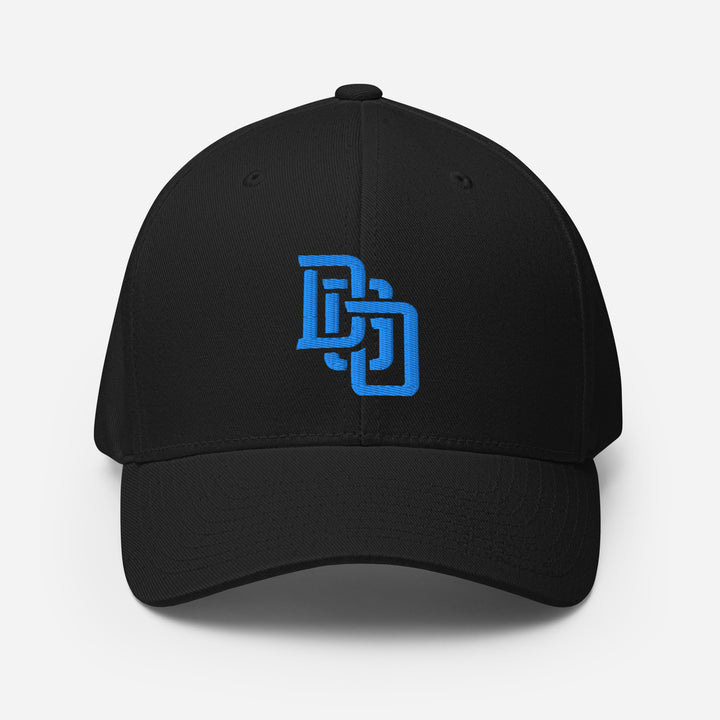 "DGO" Structured Twill Cap | E Luna Brand PREMIUM | 4 Aqua/Teal Thread Logos | 3D Puff Edition