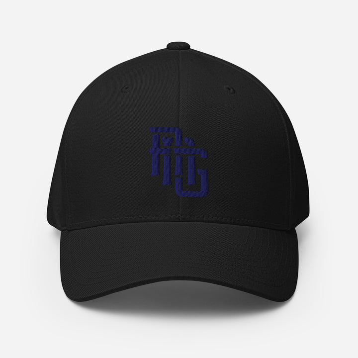 "ANG" Structured Twill Cap | E Luna Brand PREMIUM | 4 Navy Thread Logos [3D Puff Edition]