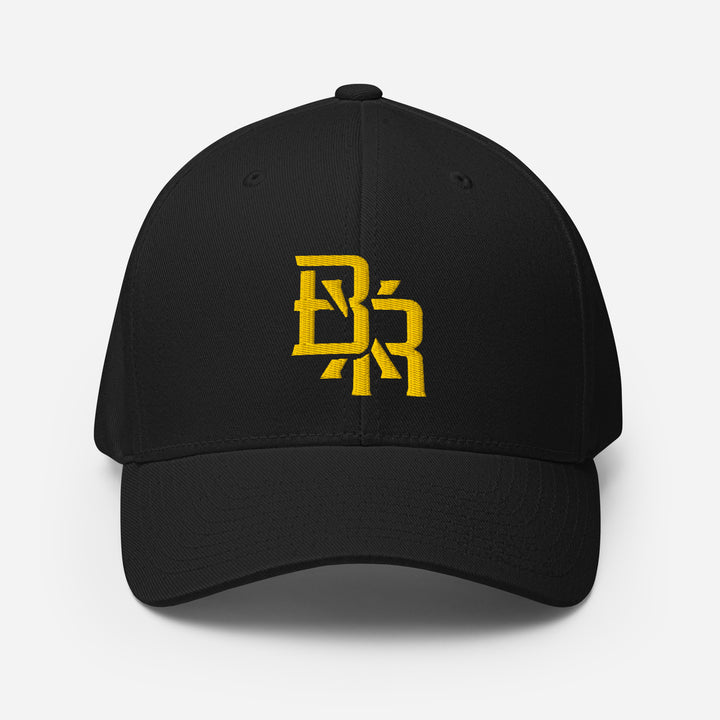 "BXR" Structured Twill Cap | E Luna Brand SELECT | 3 Gold Thread Logos [3D Puff Edition]