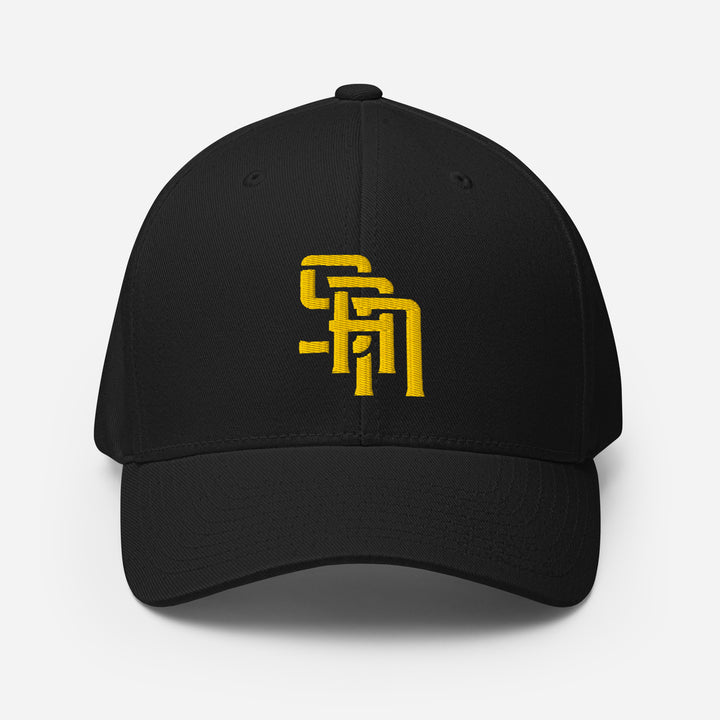 "SAN" 2.0 Structured Twill Cap | E Luna Brand PREMIUM | 4 Gold Thread Logos | 3D Puff Edition