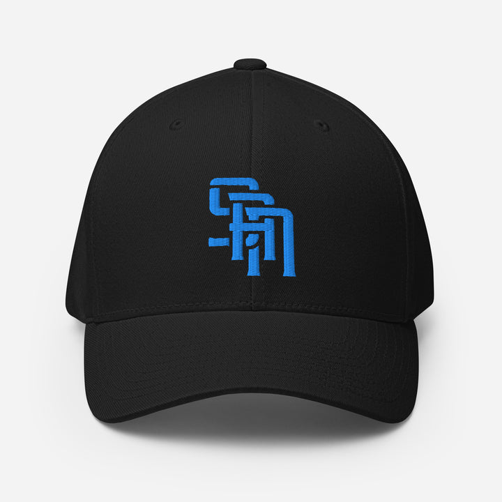 "SAN" 2.0 Structured Twill Cap | E Luna Brand PREMIUM | 4 Aqua/Teal Thread Logos | 3D Puff Edition