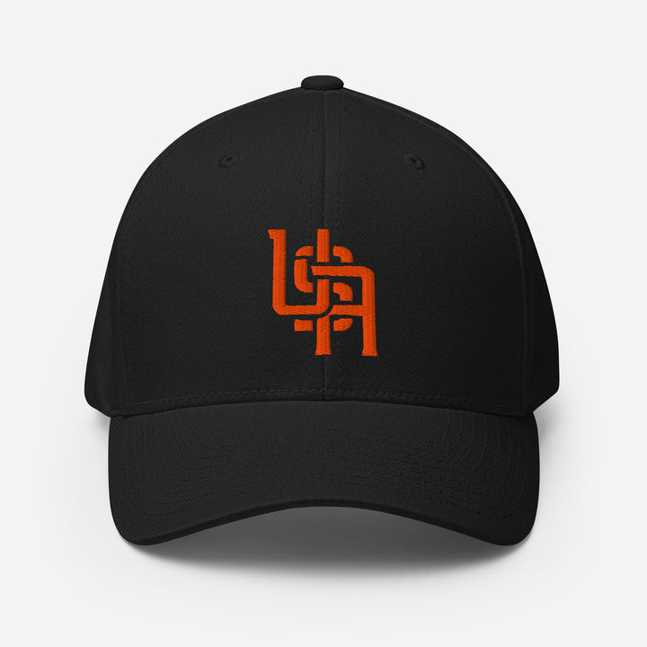 "USA" Structured Twill Cap | E Luna Brand ESSENTIAL | 2 Orange Thread Logos