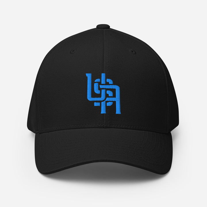 "USA" Structured Twill Cap | E Luna Brand ESSENTIAL | 2 Aqua/Teal Thread Logos