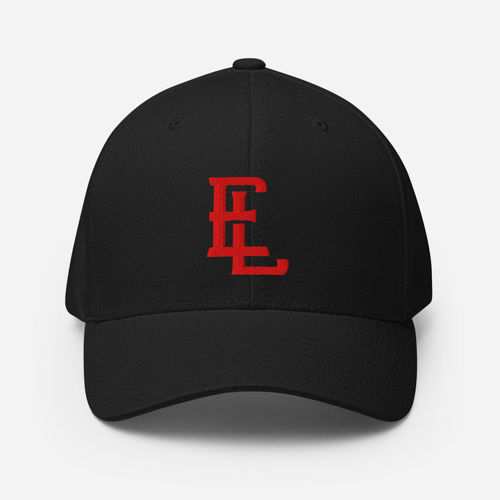 "EL" Structured Twill Cap | E Luna Brand PREMIUM | 4 Red Thread Logos | 3D Puff Edition
