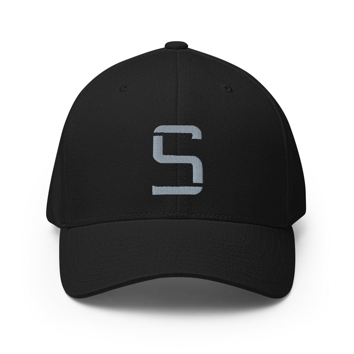 "S" Structured Twill Cap | E Luna Brand PREMIUM | 4 Grey Thread Logos | 3D Puff Edition