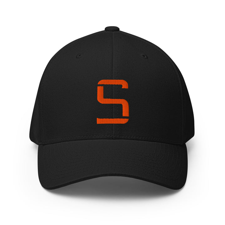 "S" Structured Twill Cap | E Luna Brand CLASSIC | 1 Orange Thread Logo | 3D Puff Edition
