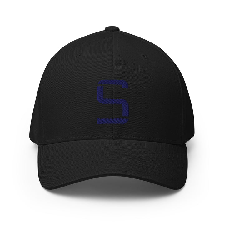 "S" Structured Twill Cap | E Luna Brand SELECT | 3 Navy Thread Logos | 3D Puff Edition