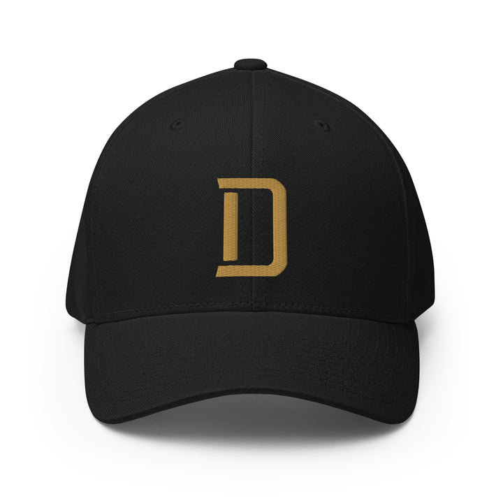 "D" Structured Twill Cap | E Luna Brand CLASSIC | 1 Old Gold Thread Logo | 3D Puff Edition