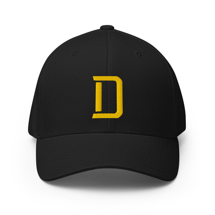 "D" Structured Twill Cap | E Luna Brand SELECT | 3 Gold Thread Logos | 3D Puff Edition