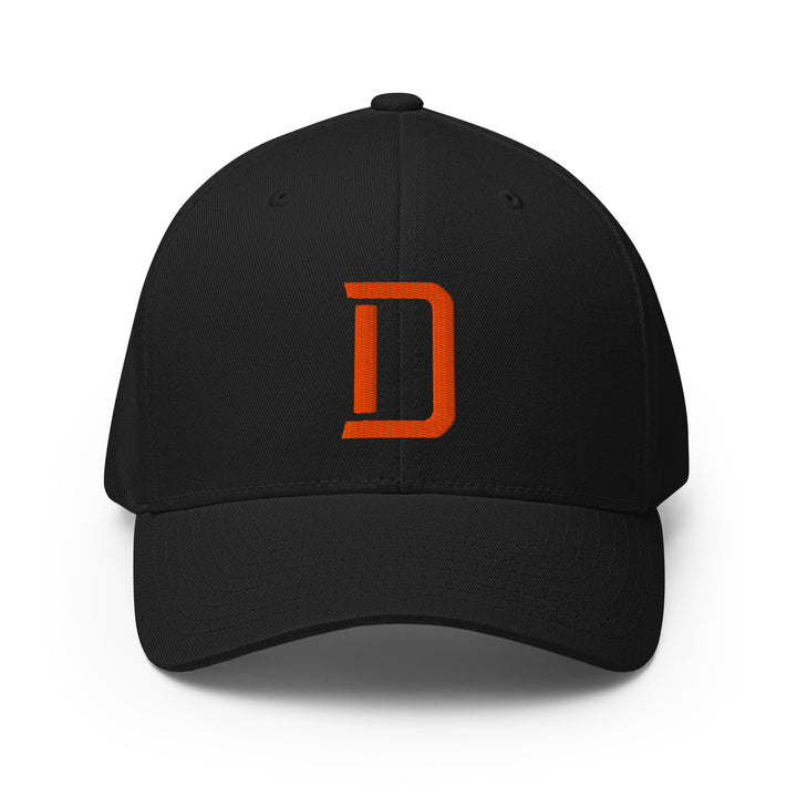"D" Structured Twill Cap | E Luna Brand PREMIUM | 4 Orange Thread Logos | 3D Puff Edition