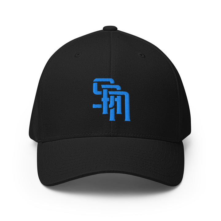 "SAN" Structured Twill Cap | E Luna Brand ESSENTIAL | 2 Aqua/Teal Thread Logos | 3D Puff Edition