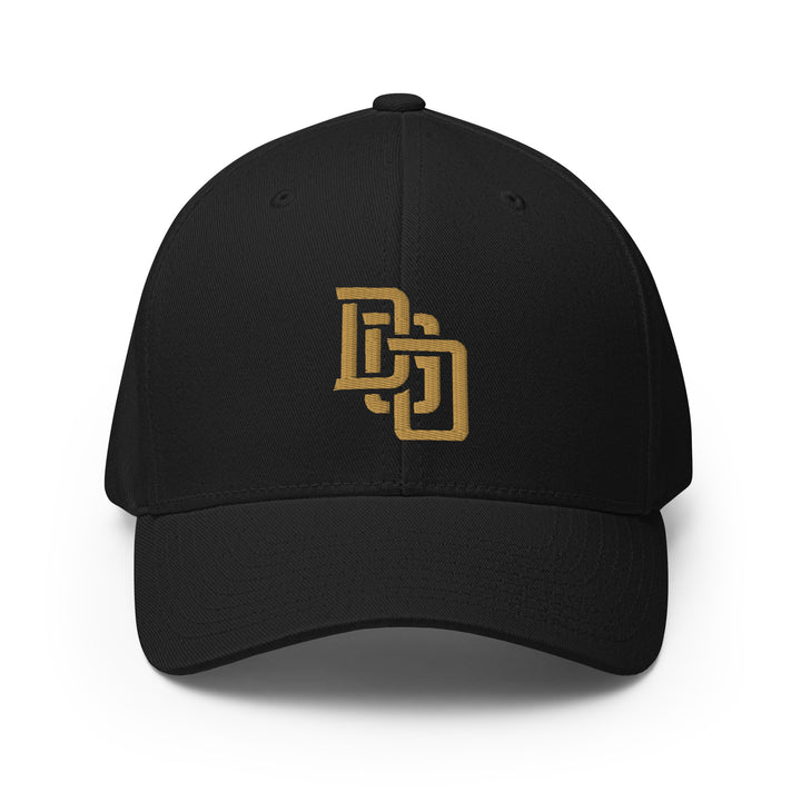 "DGO" Structured Twill Cap | E Luna Brand ESSENTIAL | 2 Old Gold Thread Logos | 3D Puff Edition
