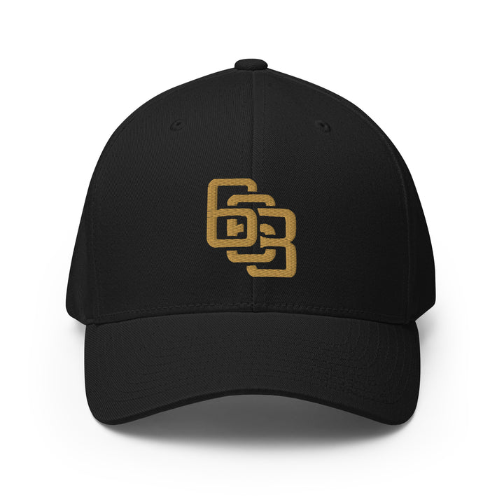 "663" Structured Twill Cap | E Luna Brand ESSENTIAL | 2 Old Gold Thread Logos | 3D Puff Edition