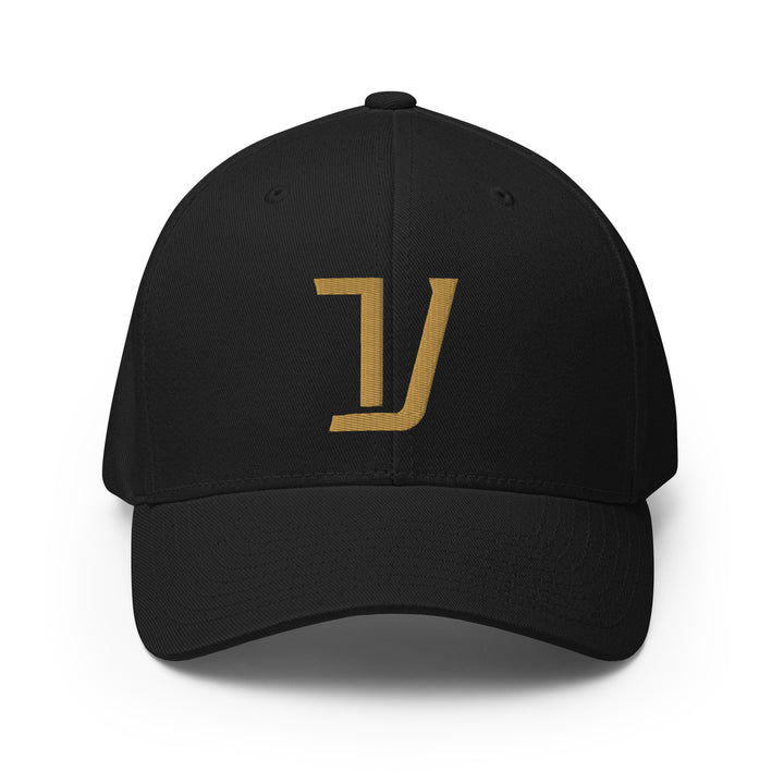 "V" Structured Twill Cap | E Luna Brand SELECT | 3 Old Gold Thread Logos | 3D Puff Edition