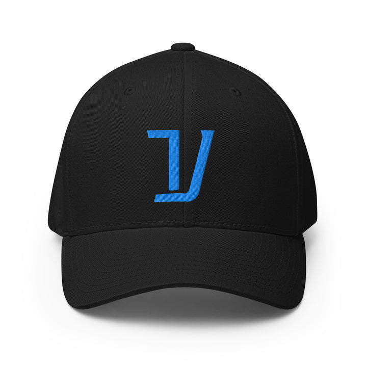 "V" Structured Twill Cap | E Luna Brand SELECT | 3 Aqua/Teal Thread Logos | 3D Puff Edition
