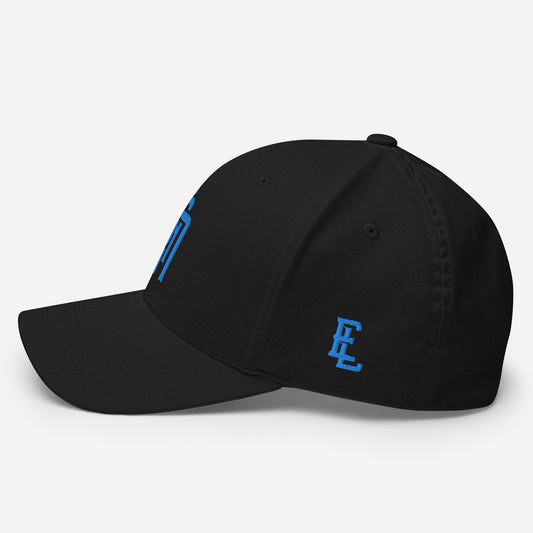 "SAN" Structured Twill Cap | E Luna Brand ESSENTIAL | 2 Aqua/Teal Thread Logos | 3D Puff Edition
