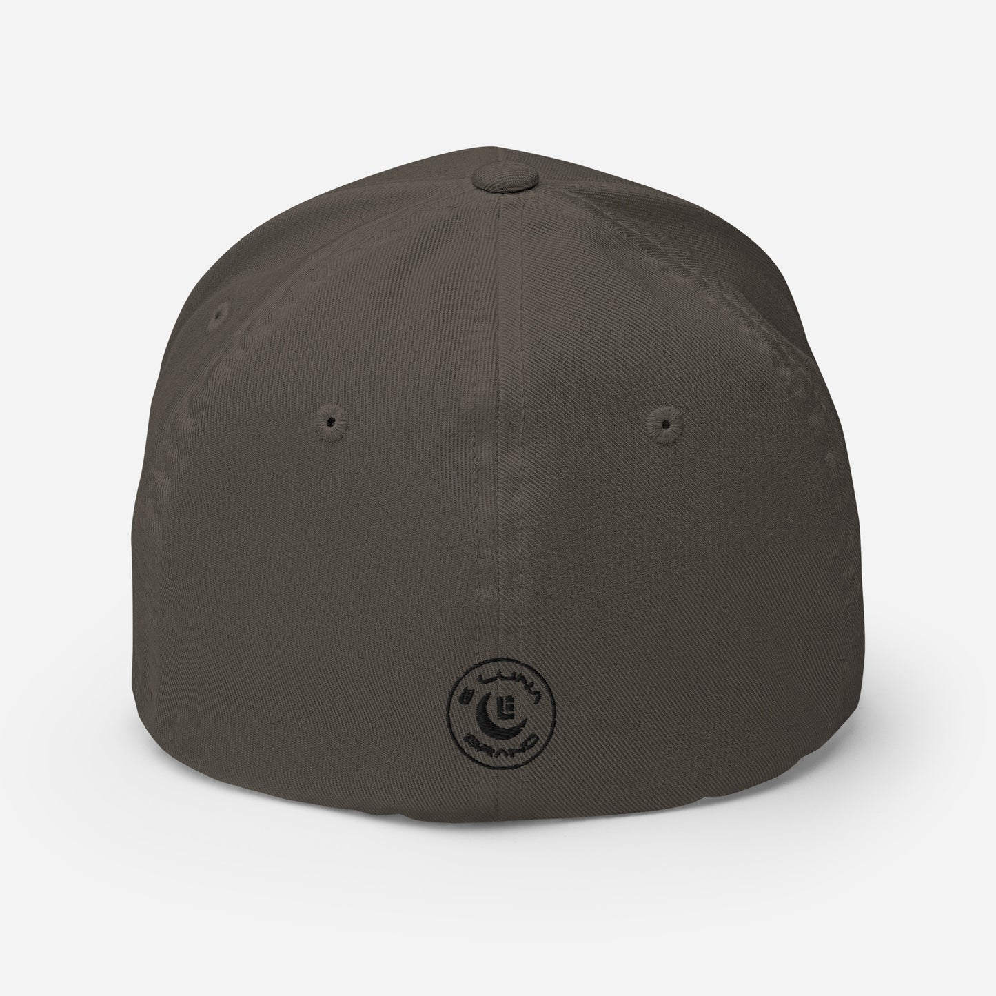 "213" Structured Twill Cap | Flexfit 6277 | E Luna SELECT Tricrest 3 Black Thread Front, Left Side & Back Logos