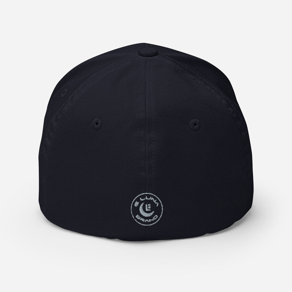 "SAN" Structured Twill Cap | E Luna Brand SELECT | 3 Grey Thread Logos | 3D Puff Edition