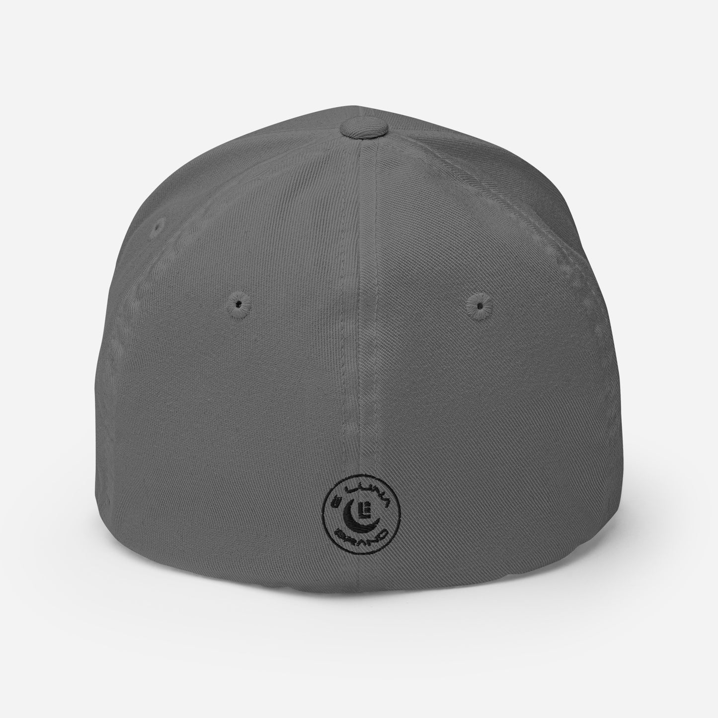 "213" Structured Twill Cap | Flexfit 6277 | E Luna SELECT Tricrest 3 Black Thread Front, Left Side & Back Logos