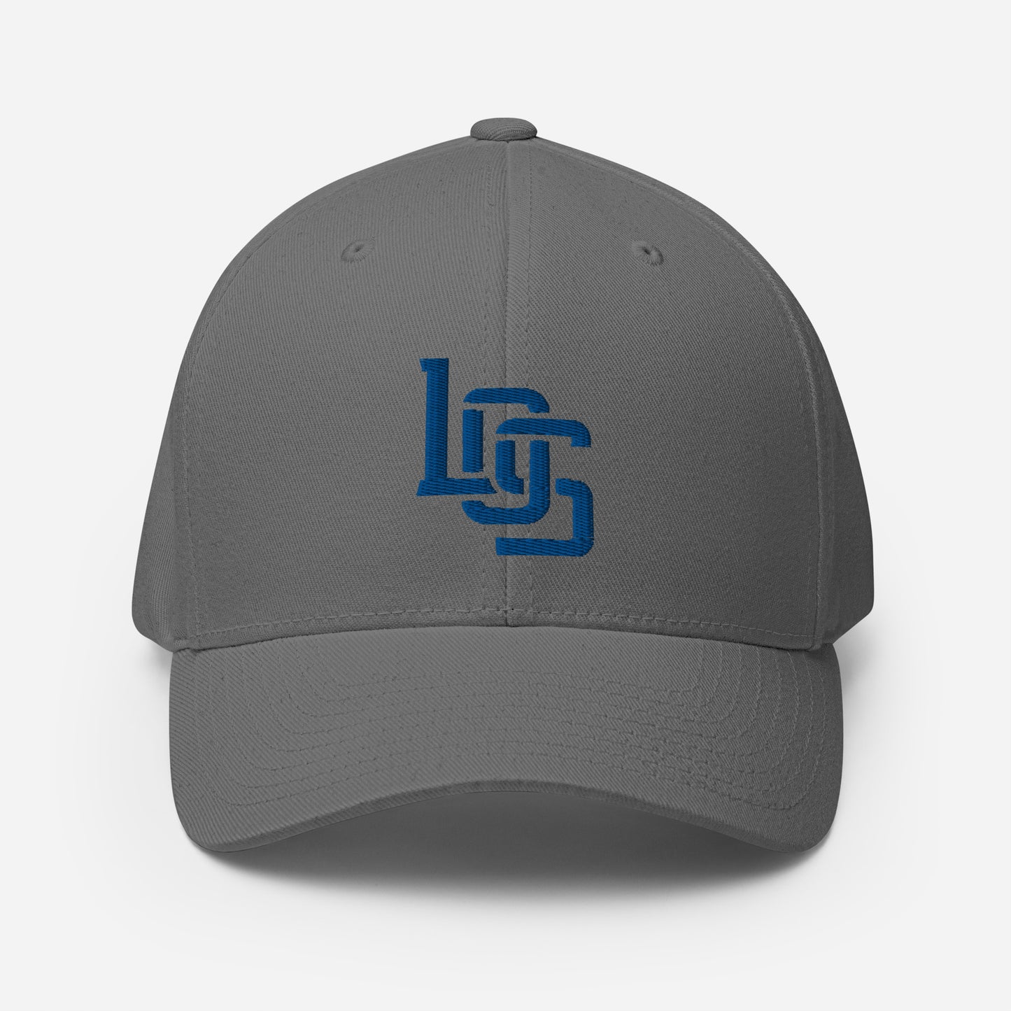 "LOS" Structured Twill Cap | Flexfit 6277 | E Luna ESSENTIAL Duocrest 2 Royal Thread Front & Left Side Logos