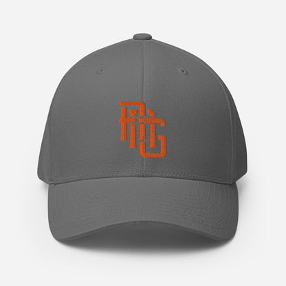 "ANG" Structured Twill Cap | E Luna Brand ESSENTIAL | 2 Orange Thread Logos