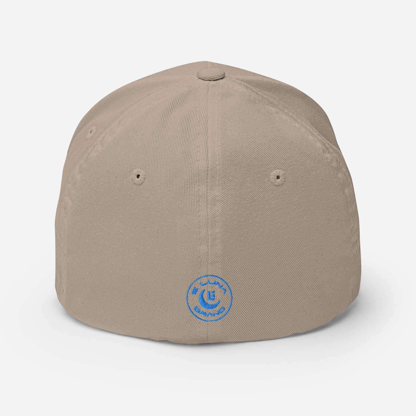 "213" Structured Twill Cap | Flexfit 6277 | E Luna SELECT Tricrest 3 Aqua/Teal Thread Front, Left Side & Back Logos