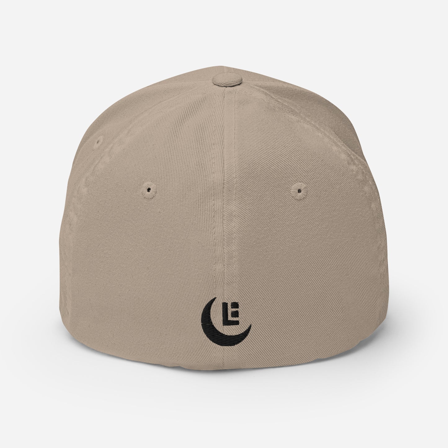 "SAN" Structured Twill Cap | Flexfit 6277 | E Luna Brand PREMIUM Quadcrest 4 Black Thread Logos: Front, Left, Right Signature & Back [3D Puff Edition]