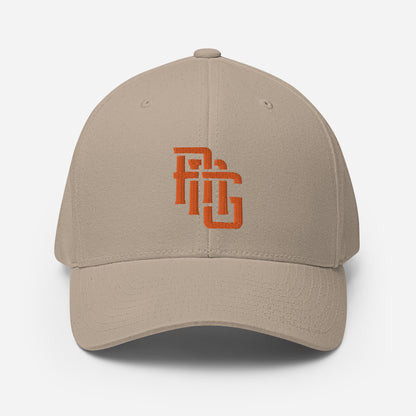 "ANG" Structured Twill Cap | E Luna Brand ESSENTIAL | 2 Orange Thread Logos