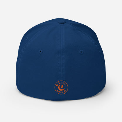 "DGO" Structured Twill Cap | Flexfit 6277 | E Luna SELECT Tricrest 3 Orange Thread Front, Left Side & Back Logos