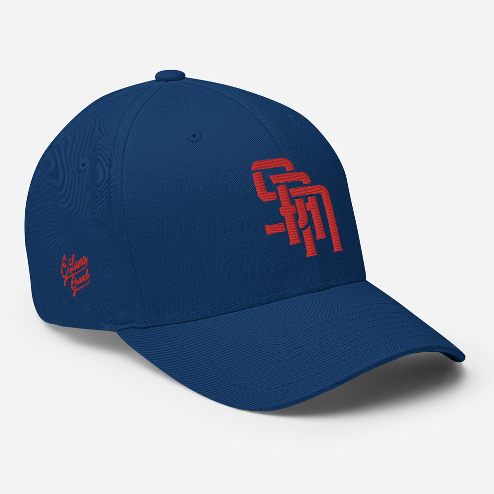 "SAN" Structured Twill Cap | E Luna Brand PREMIUM | 4 Red Thread Logos | 3D Puff Edition