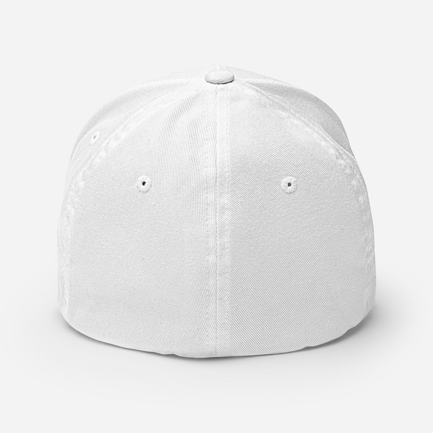 "DGO" Structured Twill Cap | Flexfit 6277 | E Luna Brand ESSENTIAL Duocrest 2 White Thread Logos: Front & Left