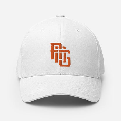 "ANG" Structured Twill Cap | E Luna Brand ESSENTIAL | 2 Orange Thread Logos